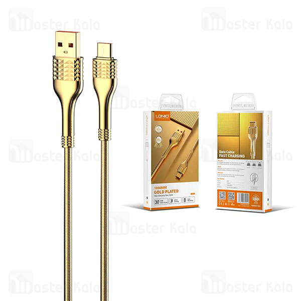 کابل میکرو یو اس بی الدینیو LDNIO LS651 به طول 1 متر توان 30 وات